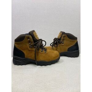 Earth Spirit Waterproof Kids Hiking Boots Tan Suede Lace Up Size 6 Youth